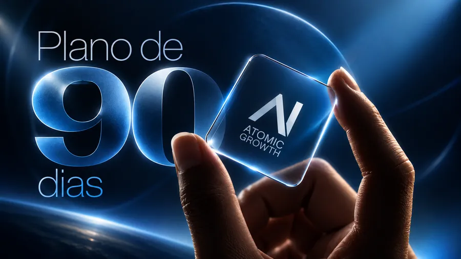 Exemplo visual de um plano estratégico de 90 dias